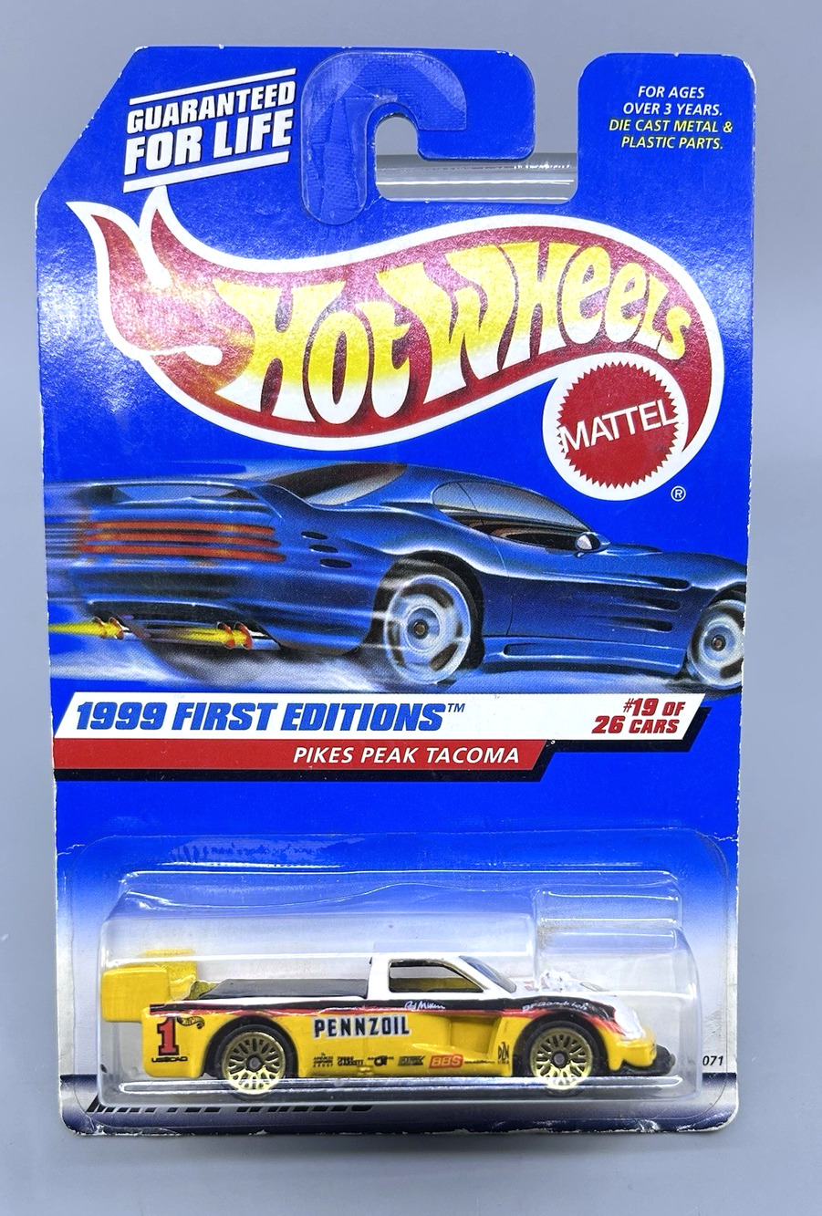 Hot Wheels Pikes Peak TACOMA 1999 First Editions 19/26 Mattel Wheels 1:64 NOC